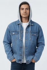 DF Jeans Mens Oversized Denim Jacket – Classic Blue - Smgarment's